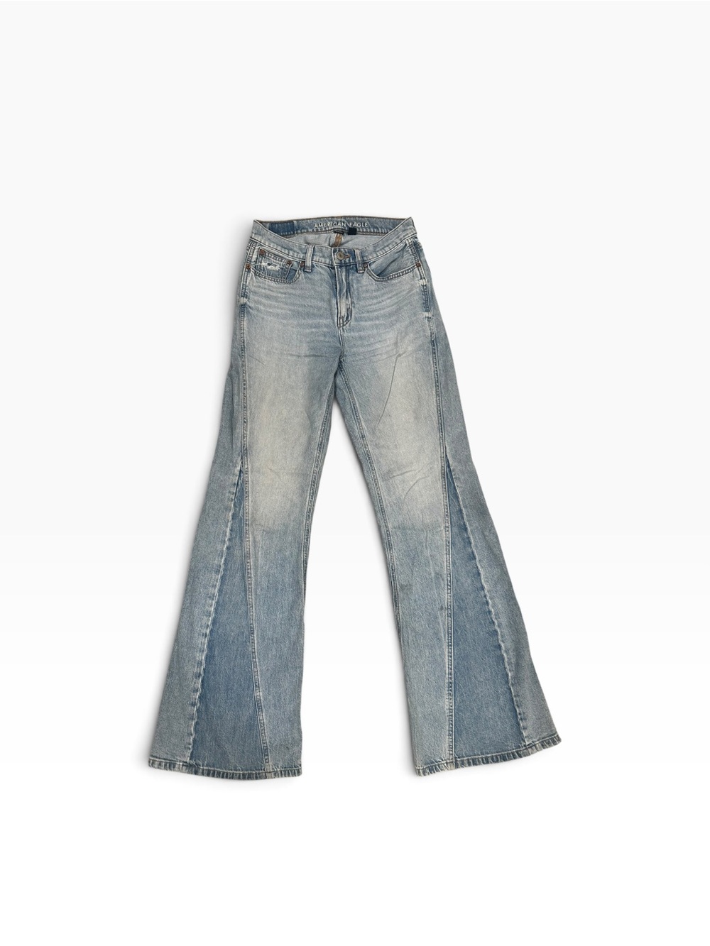 American Eagle Outfitters Light Blue Wide-Leg Panel Jeans